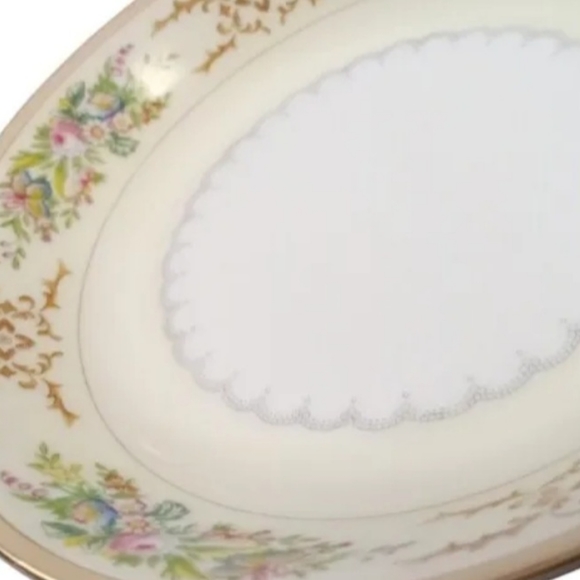 (3) Vintage MEITO China Hand Painted Floral Swag 7.5" Salad Soup Pasta Bowls - Picture 4 of 9